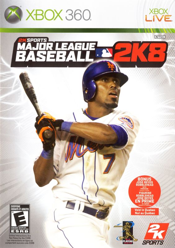 Major League Baseball 2K8 box art for Xbox 360